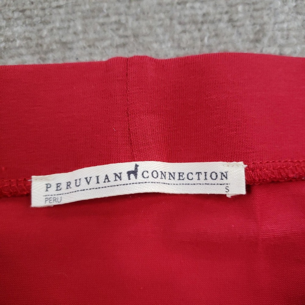 Peruvian Connection Skirt Womens‎ Small Red Pima Cotton Maxi Wrap Stretch - Picture 7 of 9